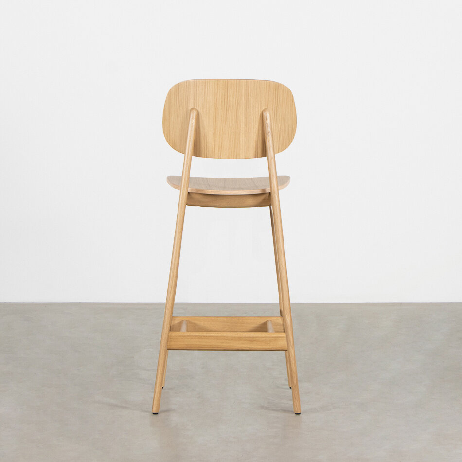 Sinni Counter Bar Chair Oak Matt Lacquered (65 cm)