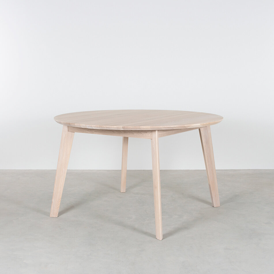 Nonne Tafel Rond Eiken Whitewash