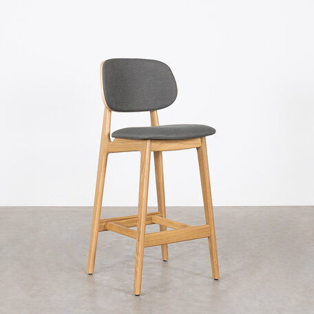 Sinni Counter Bar stool Oak / Piquet Grey 65