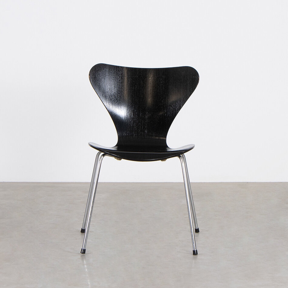 Set of 4 Arne Jacobsen Butterfly chairs black Fritz Hansen