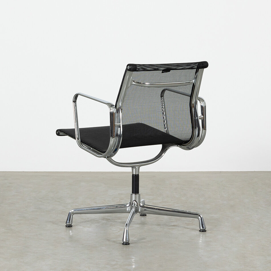 Eames EA108 Chair black netweave aluminum frame Vitra unused