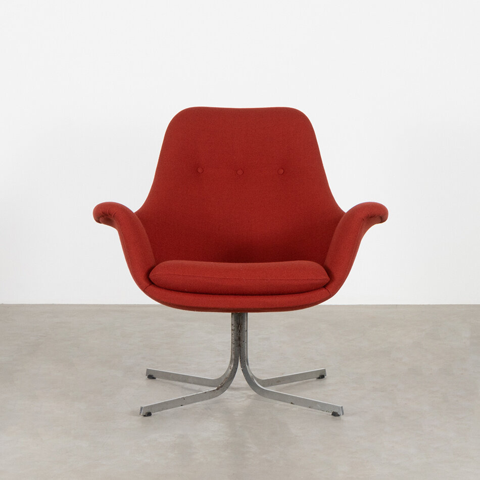 Pierre Paulin Tulip fauteuil rood Artifort