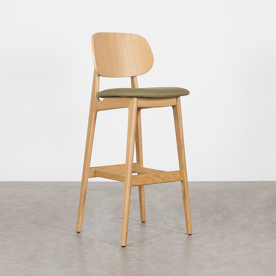Sinni  Bar Chair Oak Matt Lacquered (78 cm)