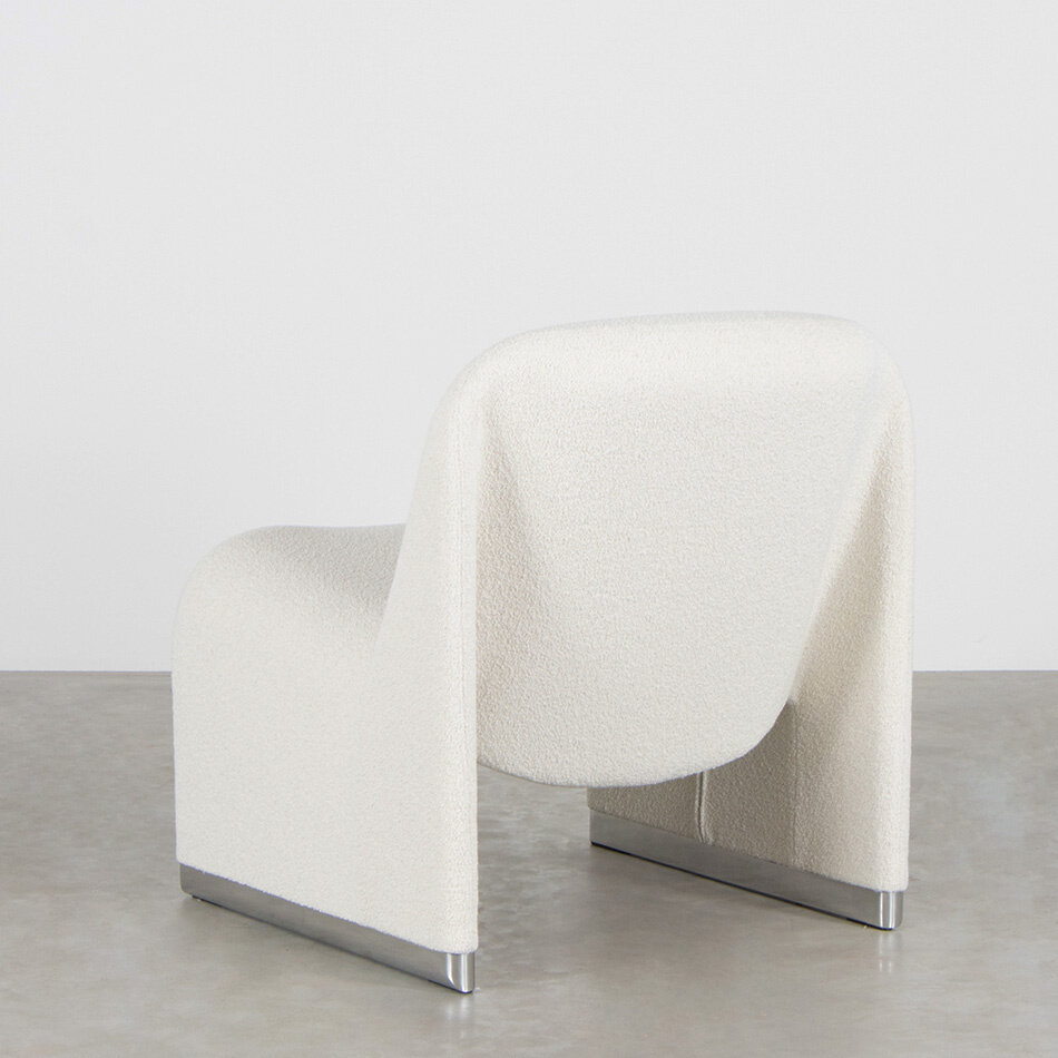 Giancarlo Piretti Alky armchair white wool Castelli