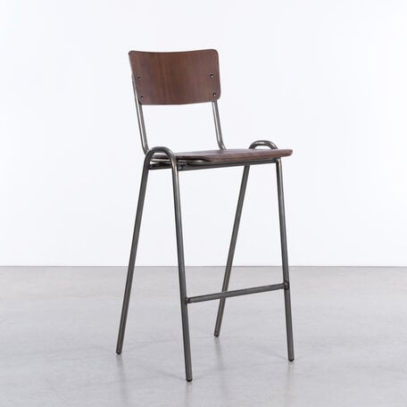 Lizitte Tubular Bar Chair / Red-Brown