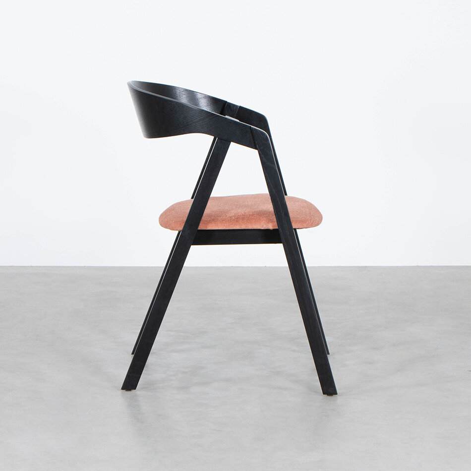 Edske Dining Table Chair Oak Black Pickled Upholstered / Comeback 71