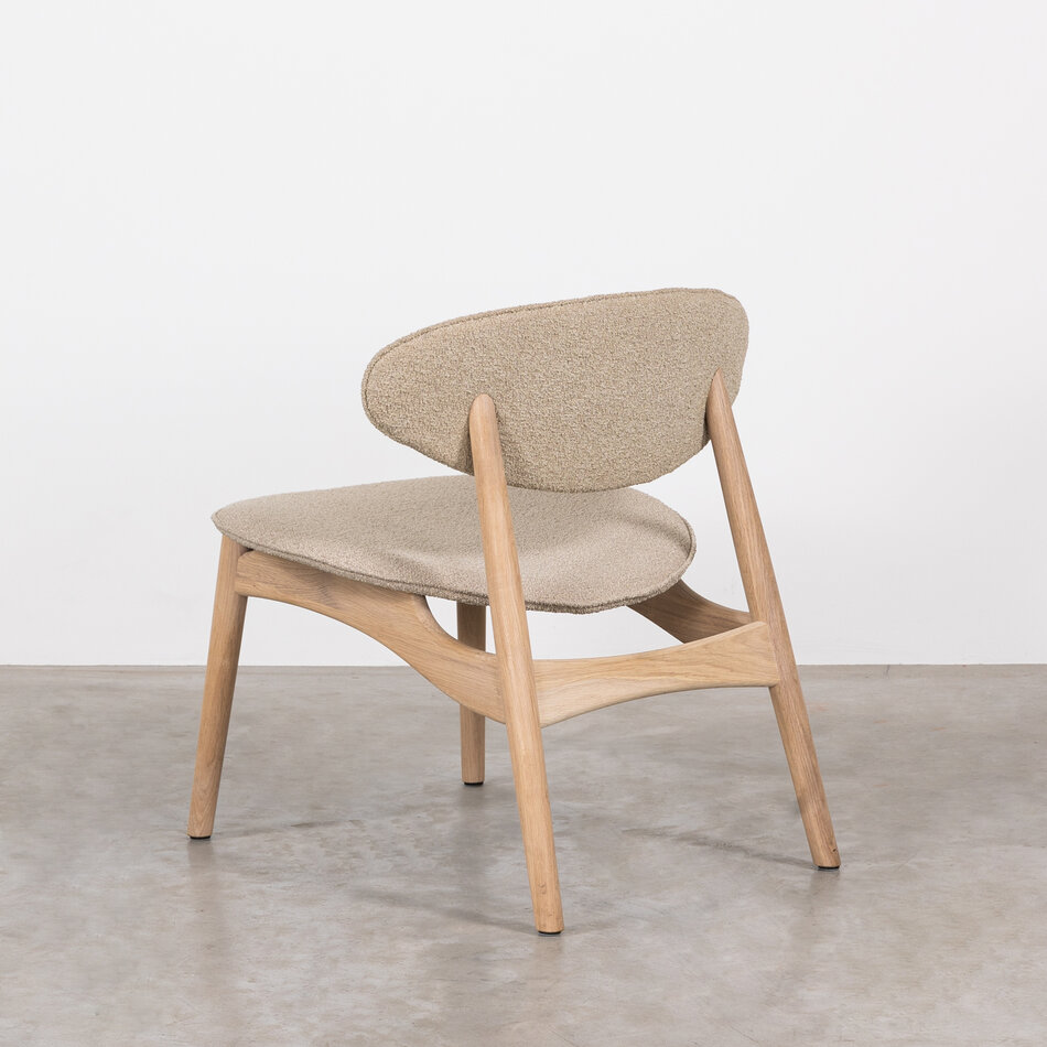 Aino Lounge Chair Oak with Domino Fabric