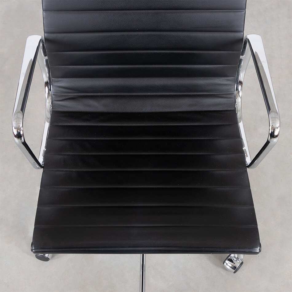 Eames office chair EA119 black leather Vitra