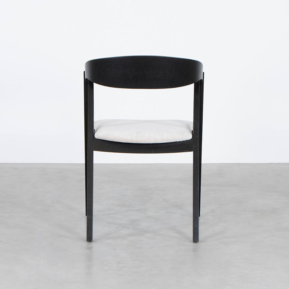 Edske Dining Room Chair Black Pickled Upholstered / Comeback 61