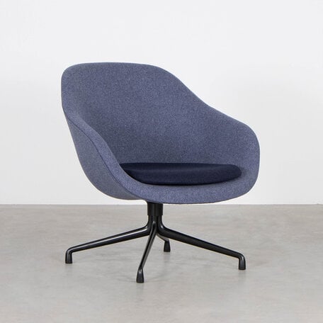 Hay About a Lounge Chair Low Fauteuil Blauw/Grijs Los Zitkussen Hee Welling