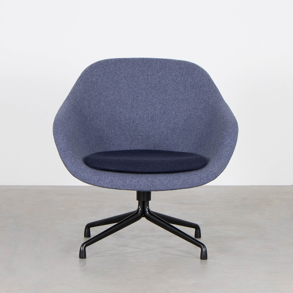 Hay About a Lounge Chair Low Armchair Blue/Grey Loose Seat Cushion Hee Welling