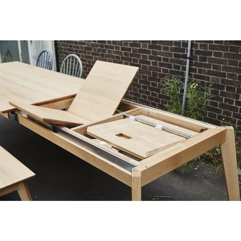 Gunni Extendable Table 160x90+2x50 Walnut Matt Lacquer - Warehouse Sale