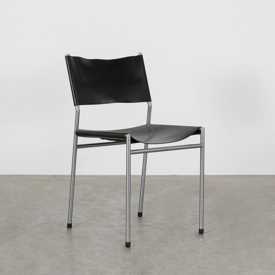 Set of 5 Martin Visser chairs SE06 leather Spectrum