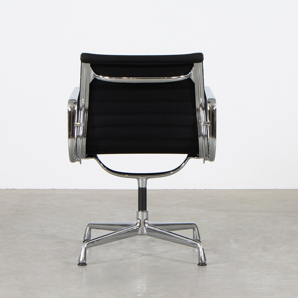 Eames EA108 Office Chair Black Hopsak Chrome Frame Vitra