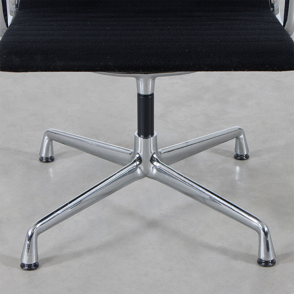 Eames EA108 Office Chair Black Hopsak Chrome Frame Vitra