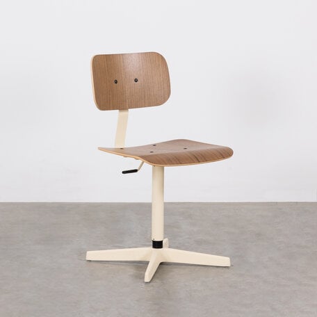 Elon Work Chair Light Ivory / Walnut