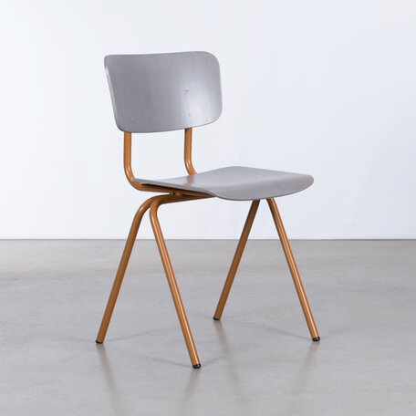 Dykmeyer Buisert industrial tubular frame chair ocher brown (RAL 8001)/grey.