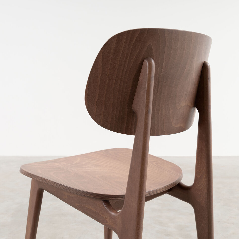 Sinni Dining Chair Beech Walnut Coloured