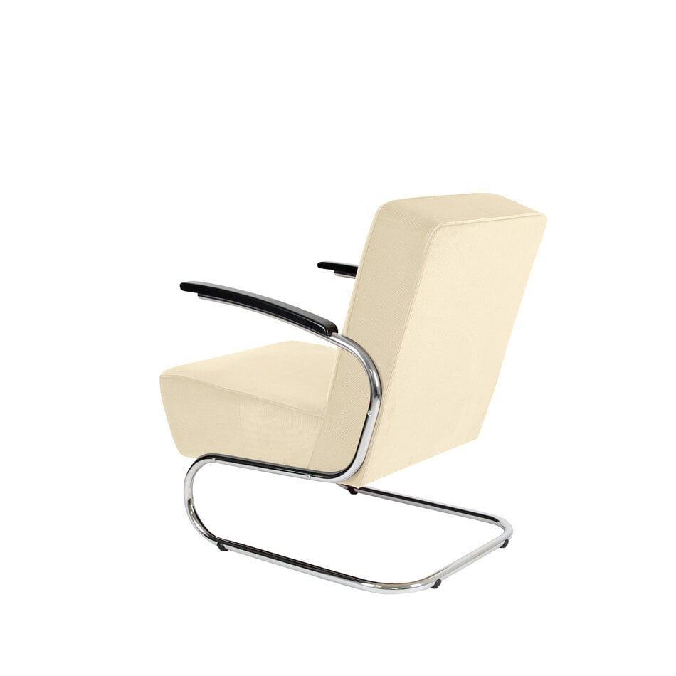 Dykmeyer De Zwaan Buisframe Fauteuil Manchester Ribstof 12 Wit