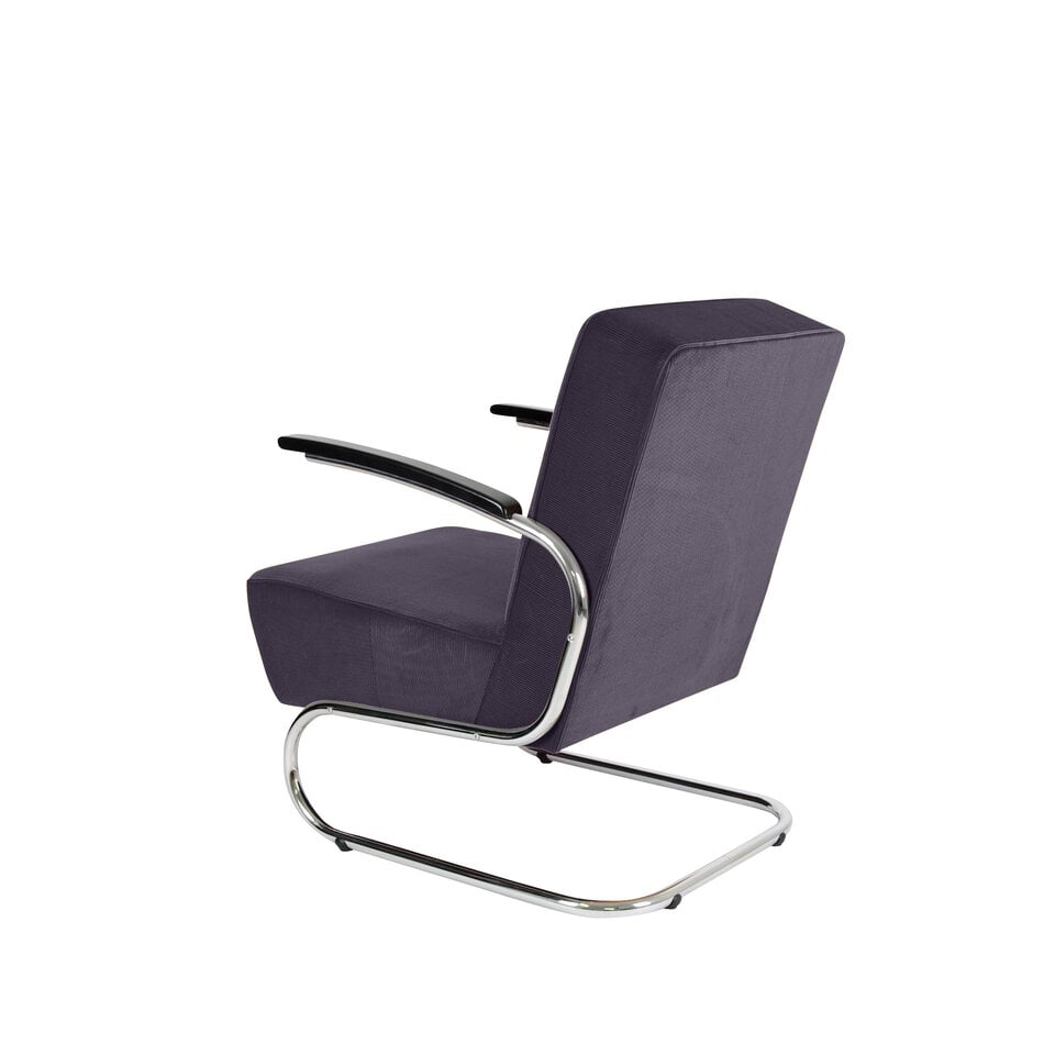 Dykmeyer De Zwaan Buisframe Fauteuil Manchester Ribstof 7 Lavendel