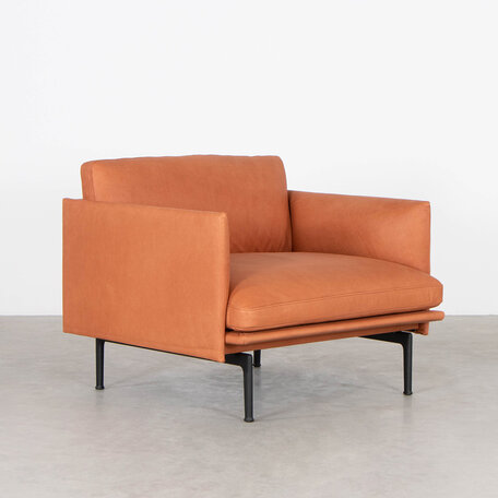 Muuto Outline fauteuil cognac leer Anderssen & Voll