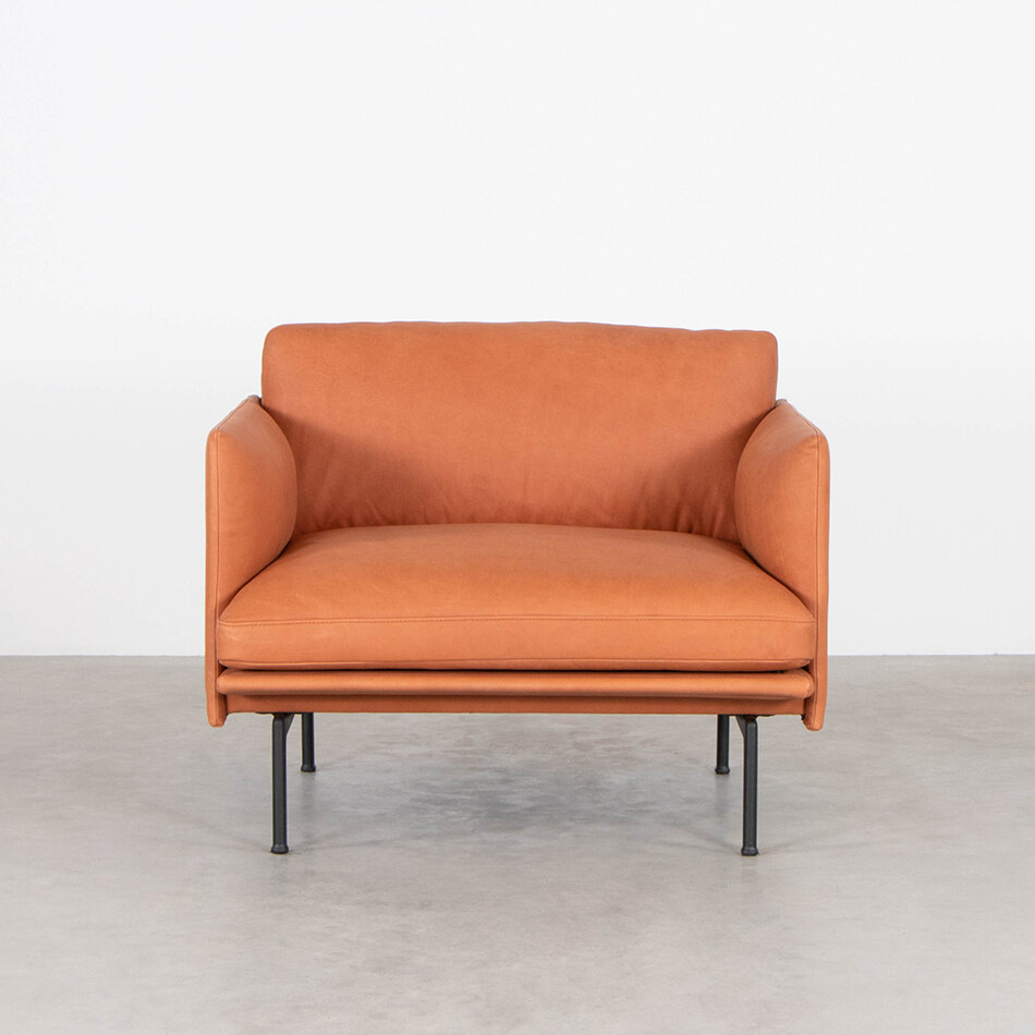 Muuto Outline fauteuil cognac leer Anderssen en Voll