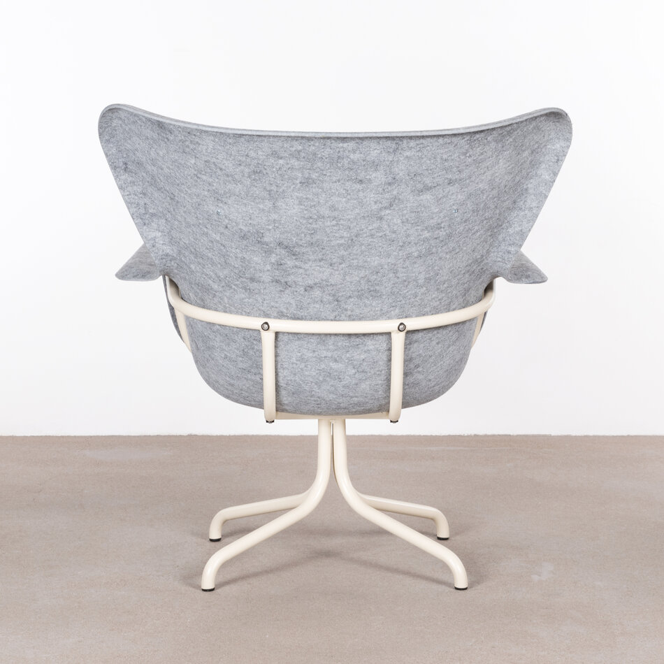 PET Fauteuil Met Opdek - Wit / Lichtgrijs / Creme/Witte Bekleding