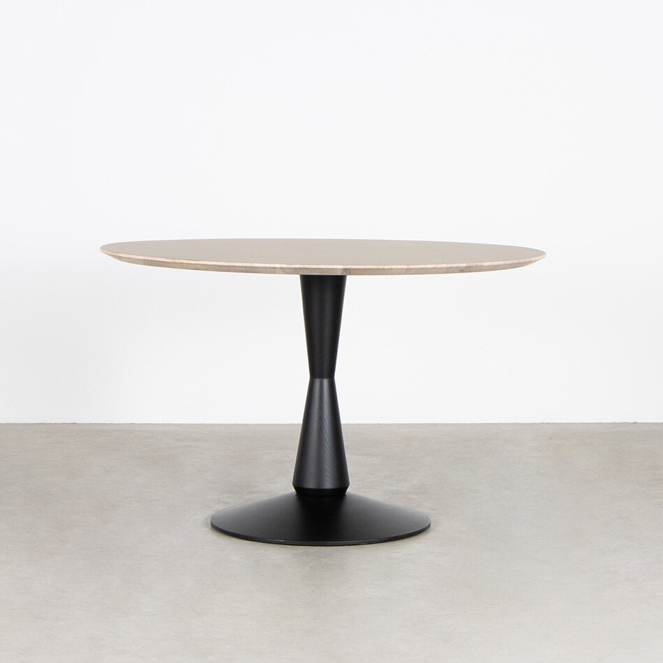 Volante Tafel Fenix Leemgrijs / Zwarte Poot 120cm - Magazijnsale