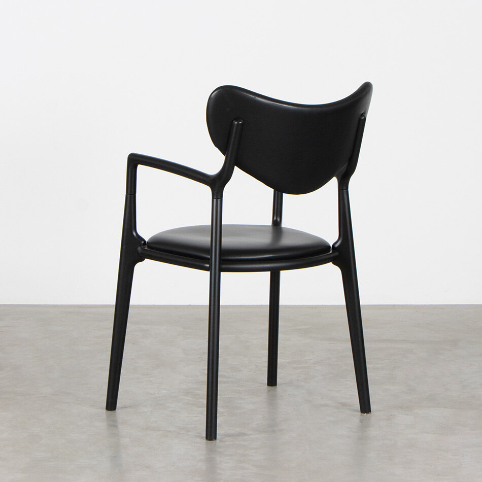 Asger Soelberg salon chair zwart leer True North