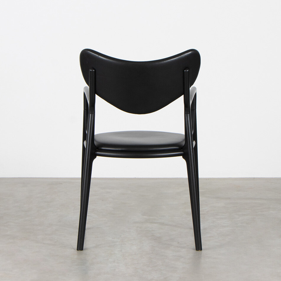 Asger Soelberg salon chair zwart leer True North