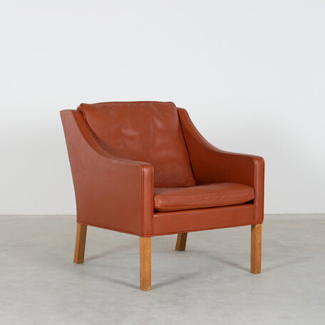 Børge Mogensen Chair Model 2207 Cognac Leer