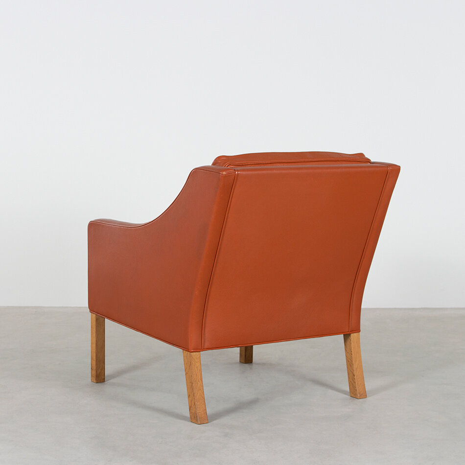 Børge Mogensen Chair Model 2207 Cognac Leer