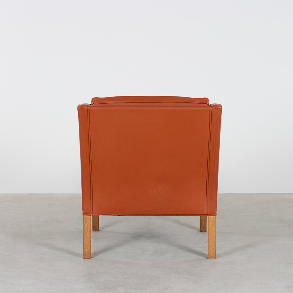 Børge Mogensen Chair Model 2207 Cognac Leer