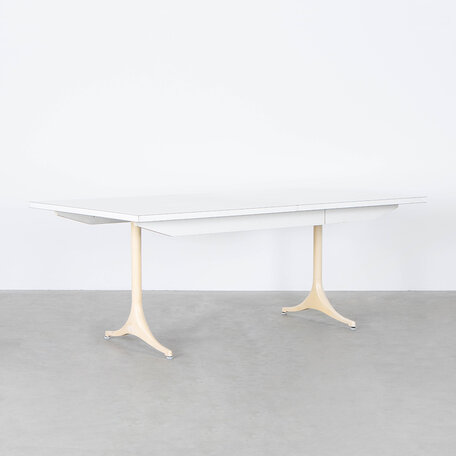 George Nelson Uitschuifbare Tafel Wit Herman Miller Jaren 50