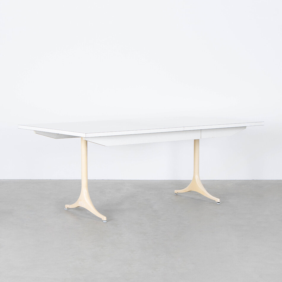 George Nelson uitschuifbare tafel wit Herman Miller jaren 50