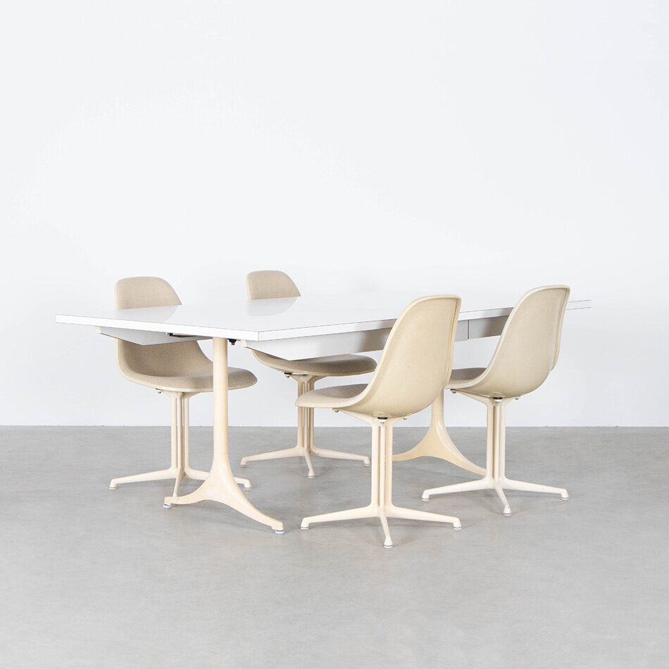 George Nelson uitschuifbare tafel wit Herman Miller jaren 50