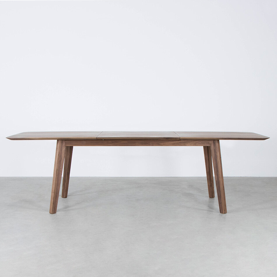 Nonne Tafel Recht Uitschuifbaar 220+80x90 Walnoot geolied - Magazijnsale