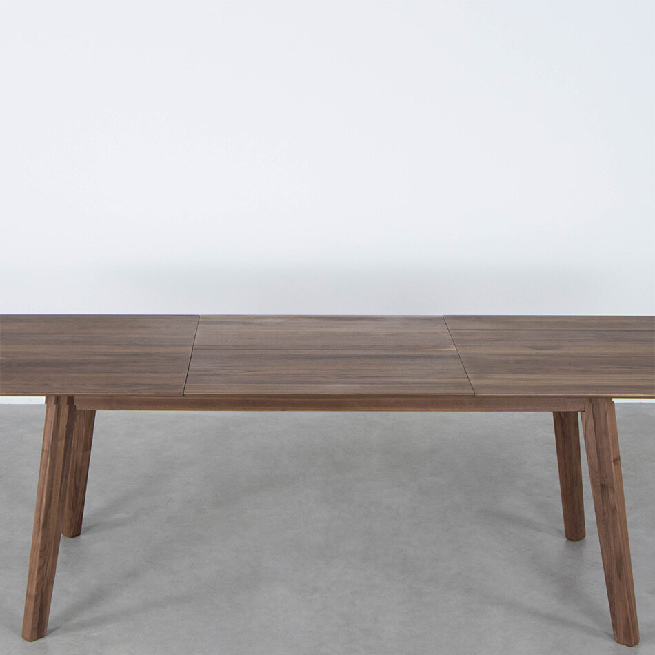 Nonne Tafel Recht Uitschuifbaar 220+80x90 Walnoot geolied - Magazijnsale