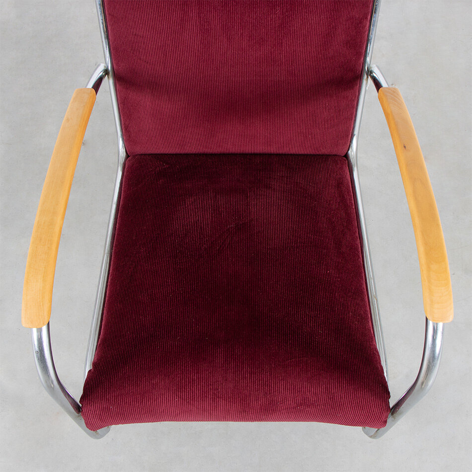 Paul Schuitema fauteuil donkerrood Cordova D3