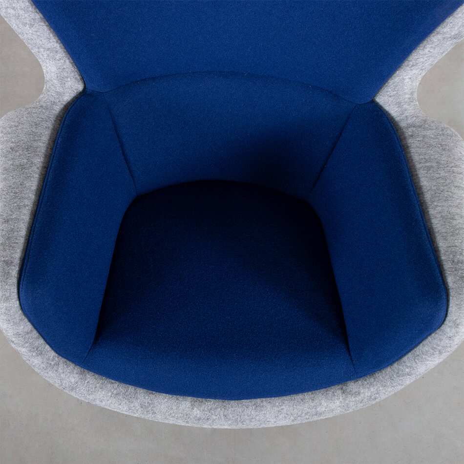 Spettr Draaifauteuil Lichtgrijs Stof Tonus Blauw met Draaivoet