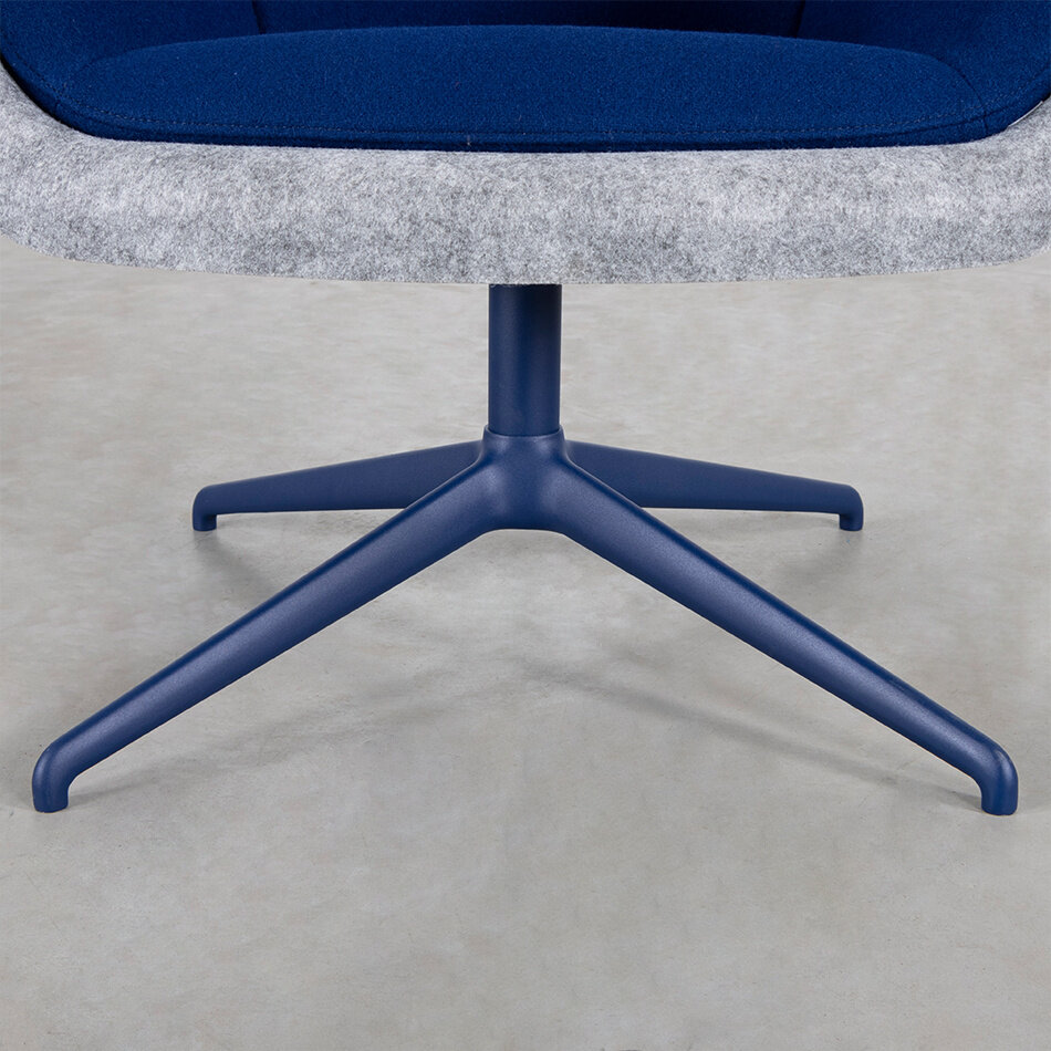 Spettr Draaifauteuil Lichtgrijs Stof Tonus Blauw met Draaivoet