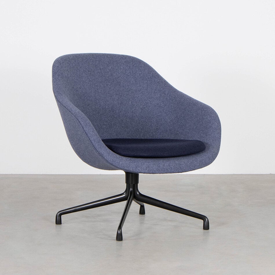 Hay About a Lounge Chair Low Fauteuil Blauw/Grijs Los Zitkussen Hee Welling