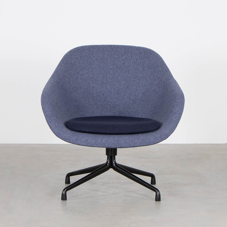 Hay About a Lounge Chair Low Fauteuil Blauw/Grijs Los Zitkussen Hee Welling