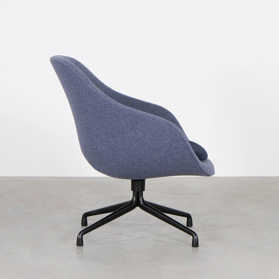 Hay About a Lounge Chair Low Fauteuil Blauw/Grijs Los Zitkussen Hee Welling