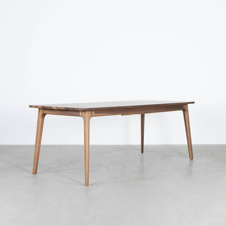 Fjerre Tafel Uitschuifbaar (vanuit zijkant) 200x90+(2x50)Walnoot geolied - Magazijnsale