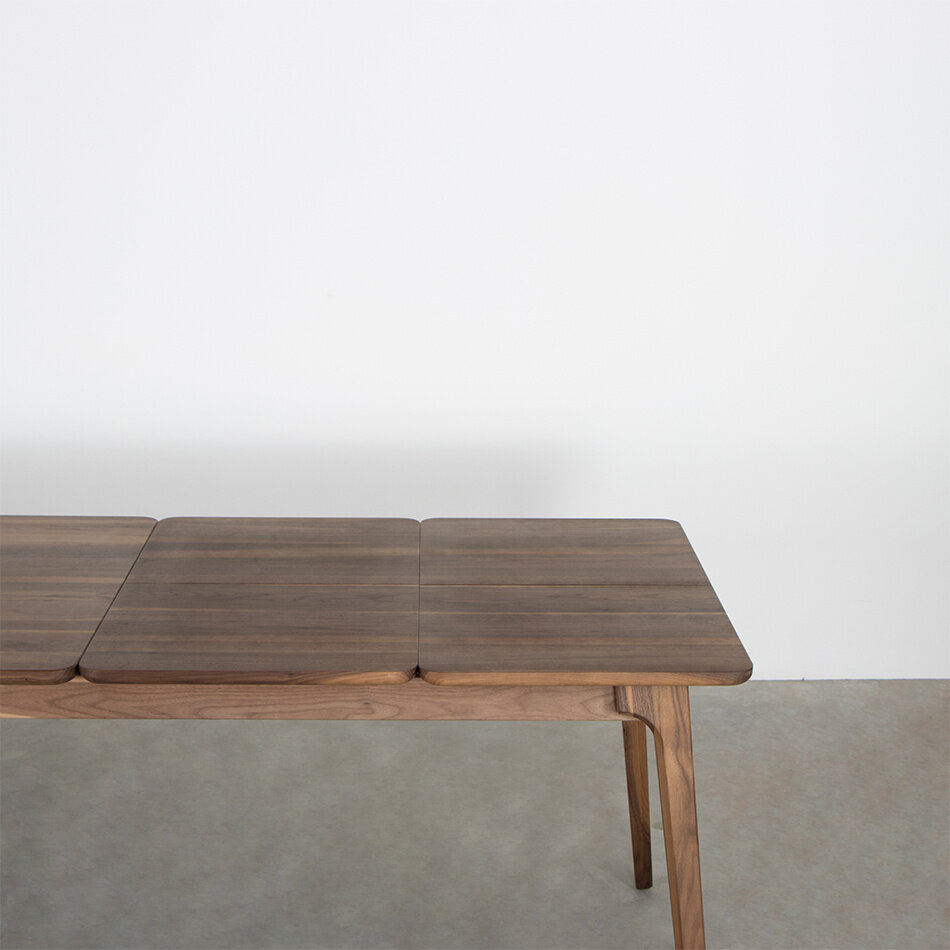 Fjerre Tafel Uitschuifbaar (vanuit zijkant) 200x90+(2x50)Walnoot geolied - Magazijnsale