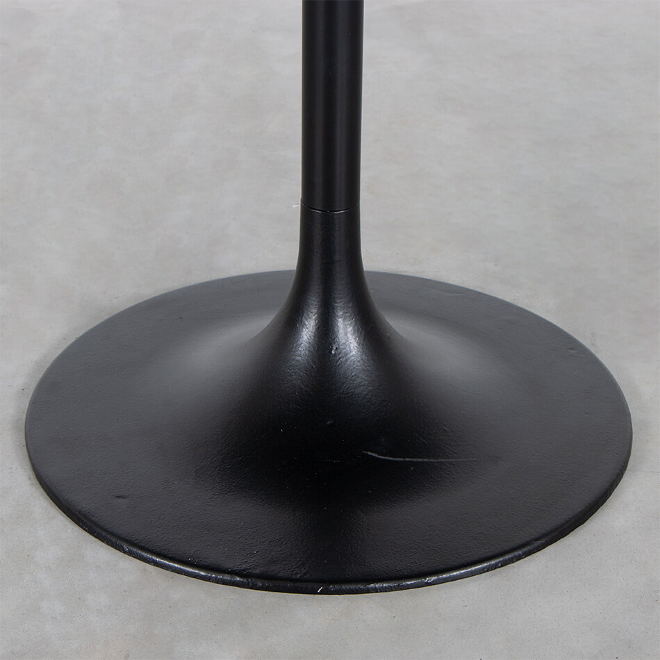 Zwart marmeren tafel rond 110 cm tulp voet aluminium