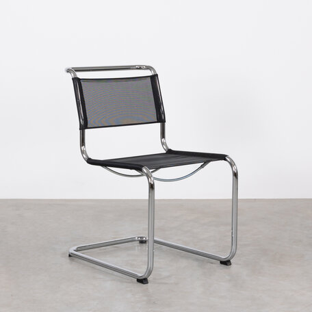 Mart Stam S33 stoel netweave zwart Thonet