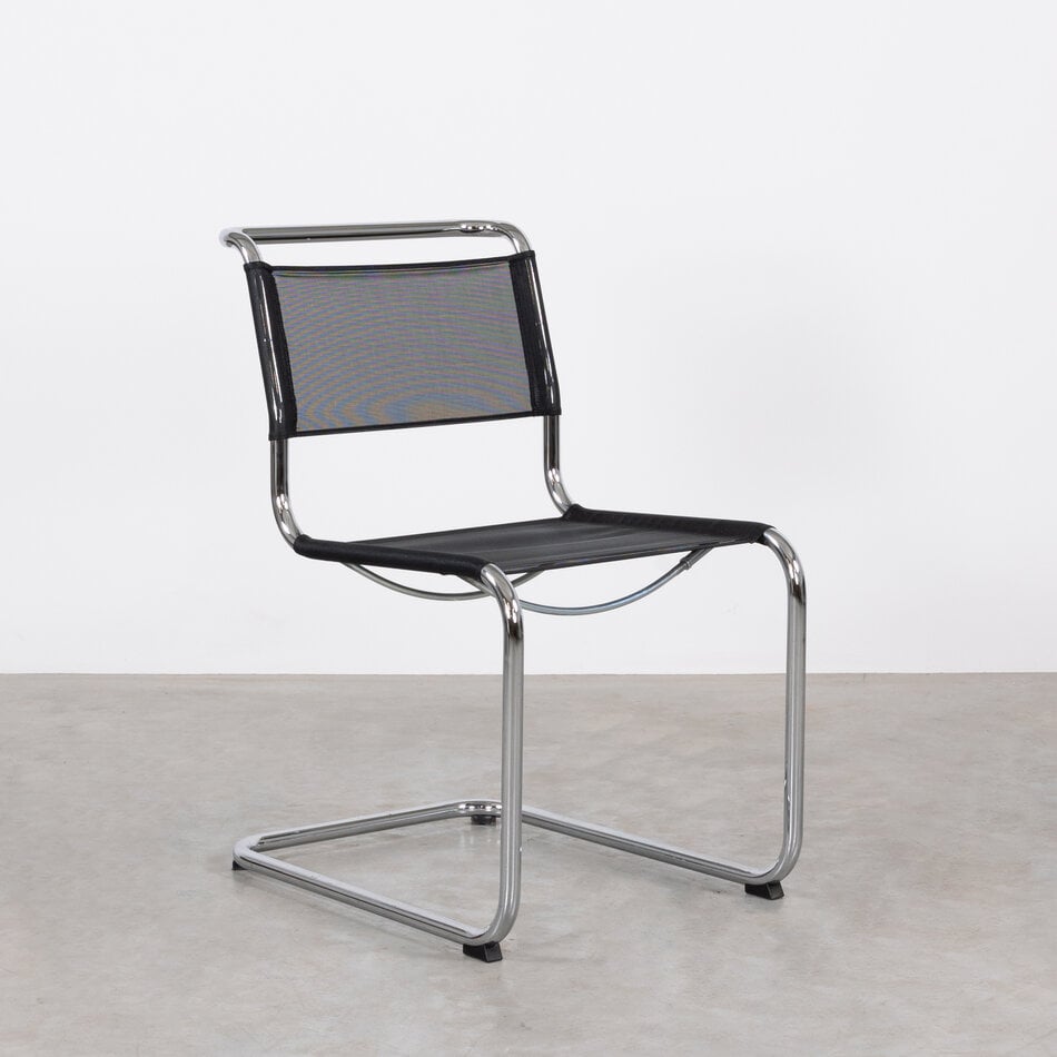 Mart Stam S33 stoel netweave zwart Thonet