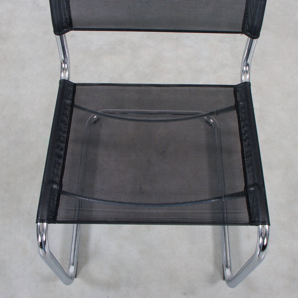 Mart Stam S33 stoel netweave zwart Thonet